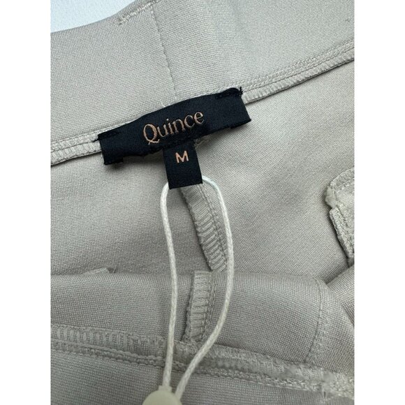 NWT Quince Pants Ecru Ponte Straight Leg Faux Pockets Women's M - Picture 4 of 8